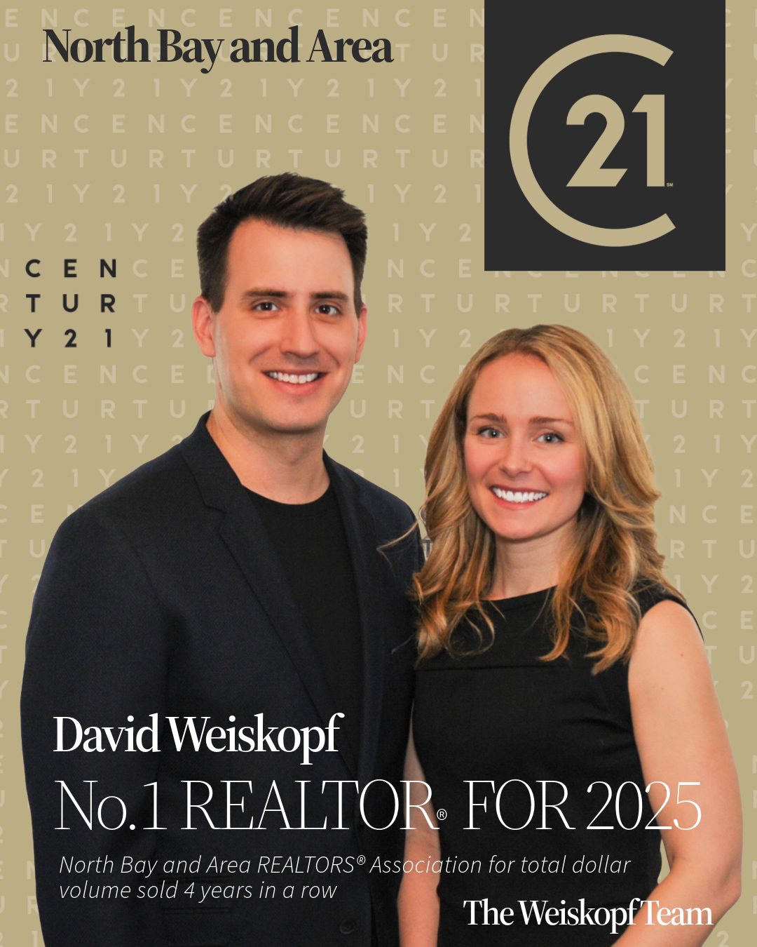 Number one realtor in North Bay and Area for 2025